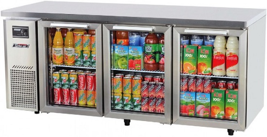 3 door undercounter refrigerator