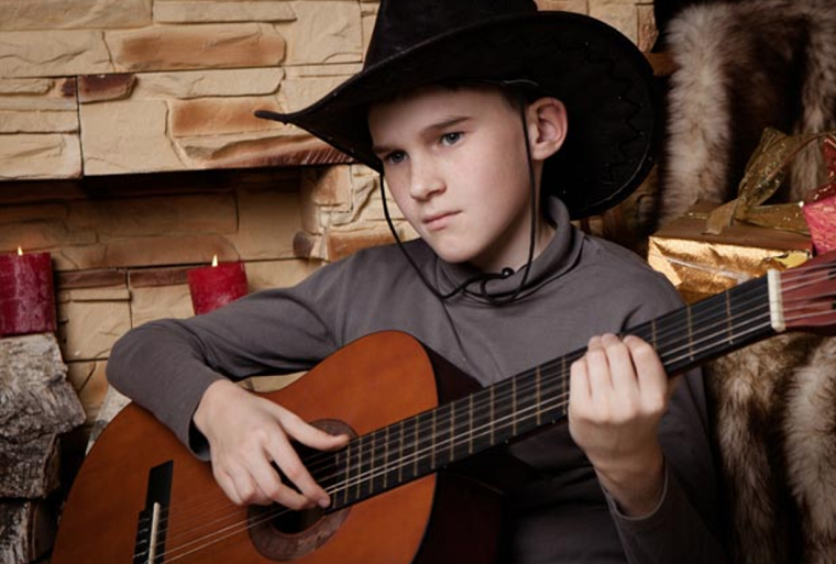 child playing guitar