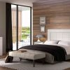 modern bedroom with decorative accessories