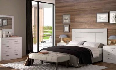 modern bedroom with decorative accessories