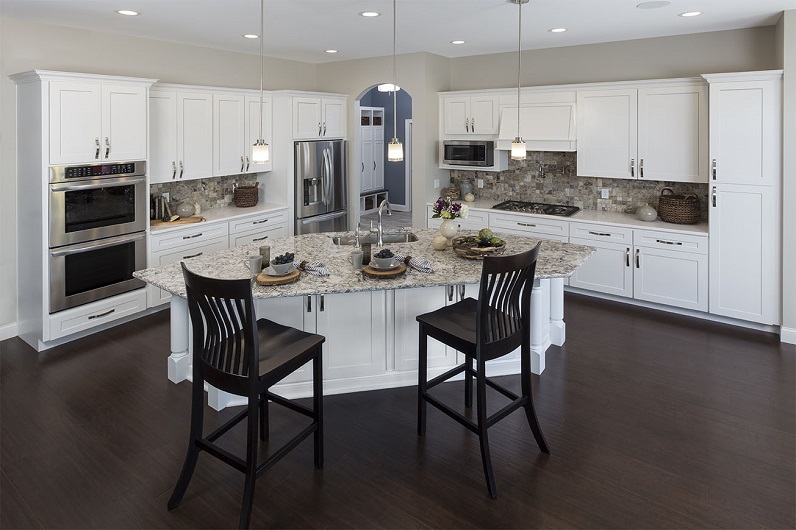 picture of a white kitchen cabinets for extra storage