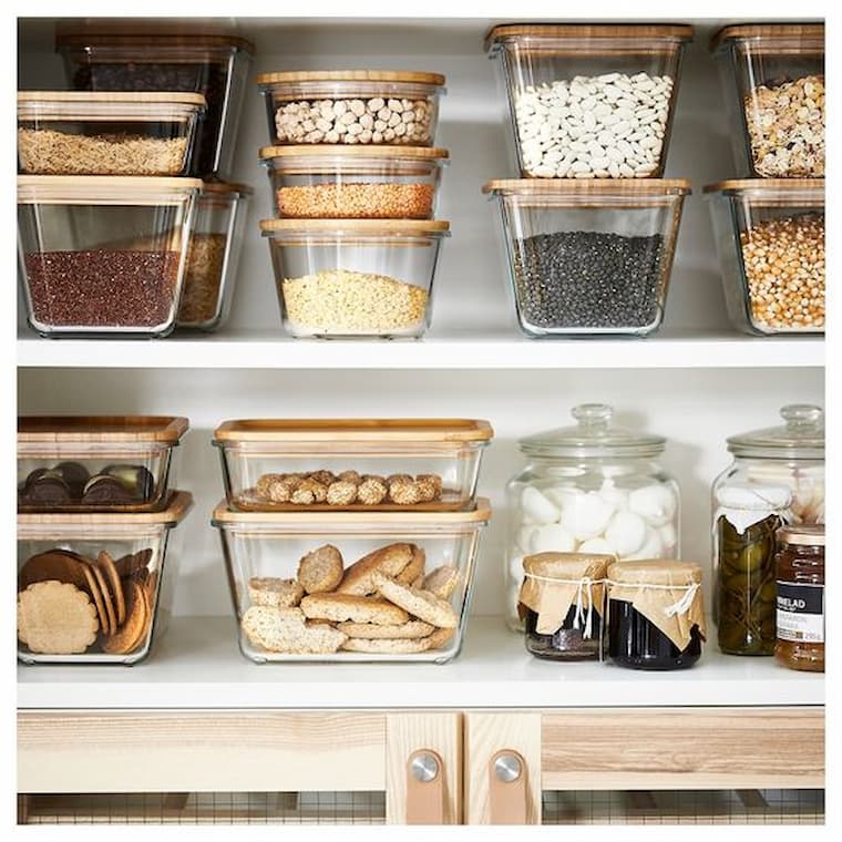 glass food storage