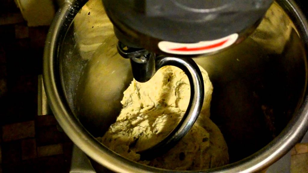 commercial mixer dough processing