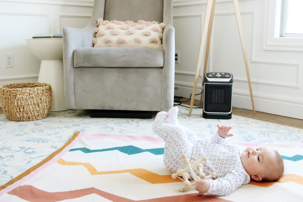 baby on rug