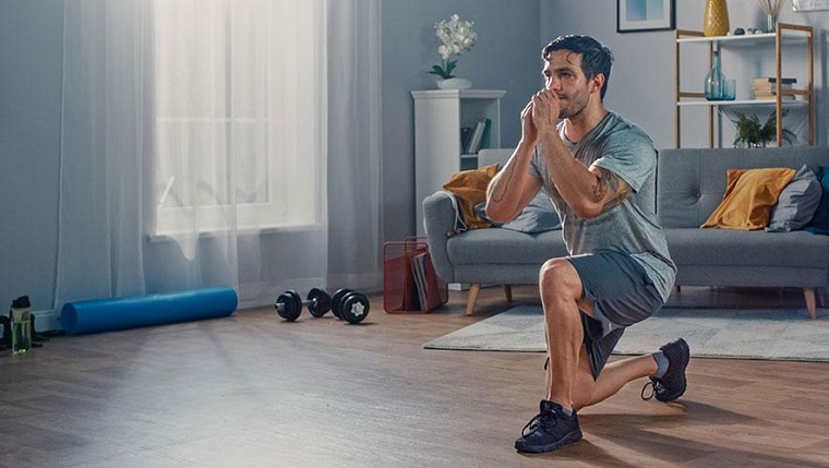 gym comfortably working out at home