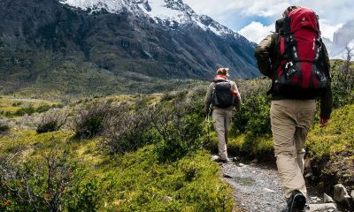 Man and woman hiking