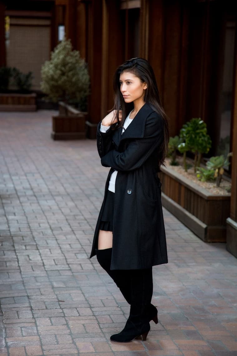 Black and white outfit