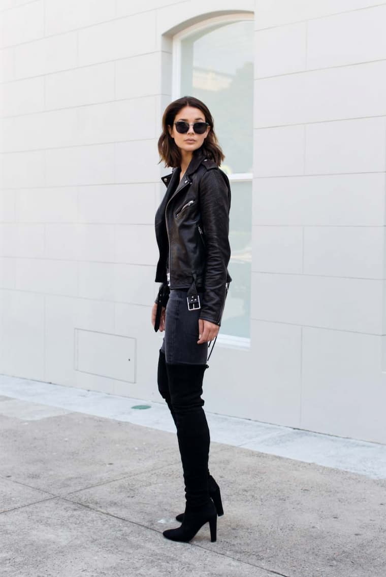 Black Charlotte Jeans with black boots