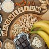 magnesium cubes surrounded with food full with magnesium