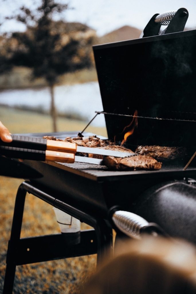 A person grilling